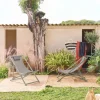 Silla de jardín plegable con cojín, set de 2