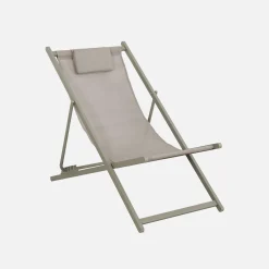 Silla de jardín plegable con cojín, set de 2