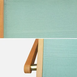 Silla de jardín plegable de madera de eucalipto, set de 2