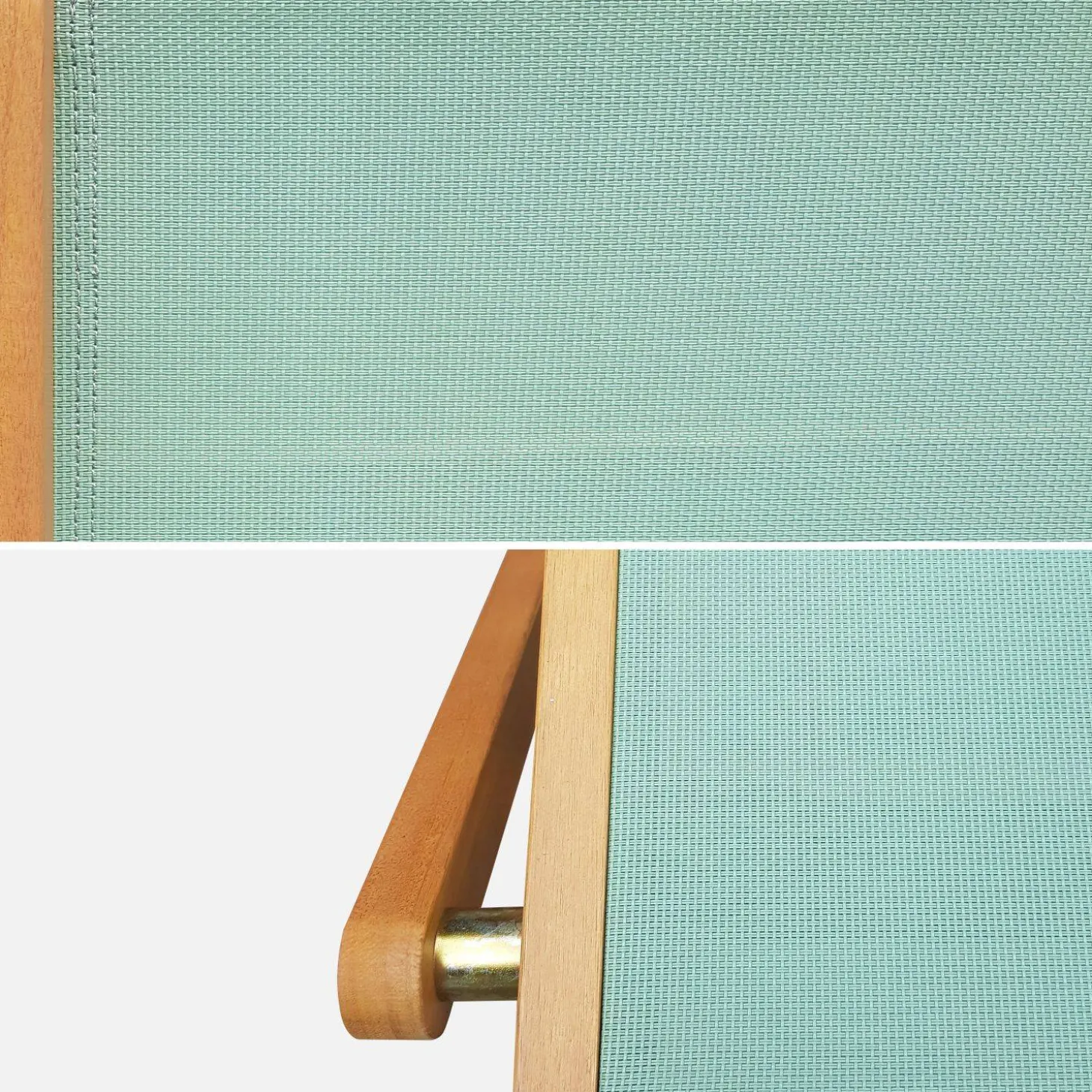 Silla de jardín plegable de madera de eucalipto, set de 2