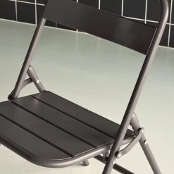 Silla de jardín plegable de acero, set de 4