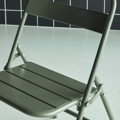 Silla de jardín plegable de acero, set de 4