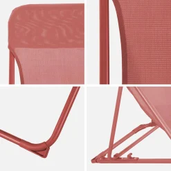 Silla de jardín plegable, set de 2