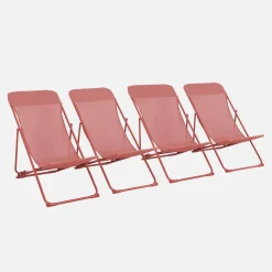 Silla de jardín plegable, set de 4