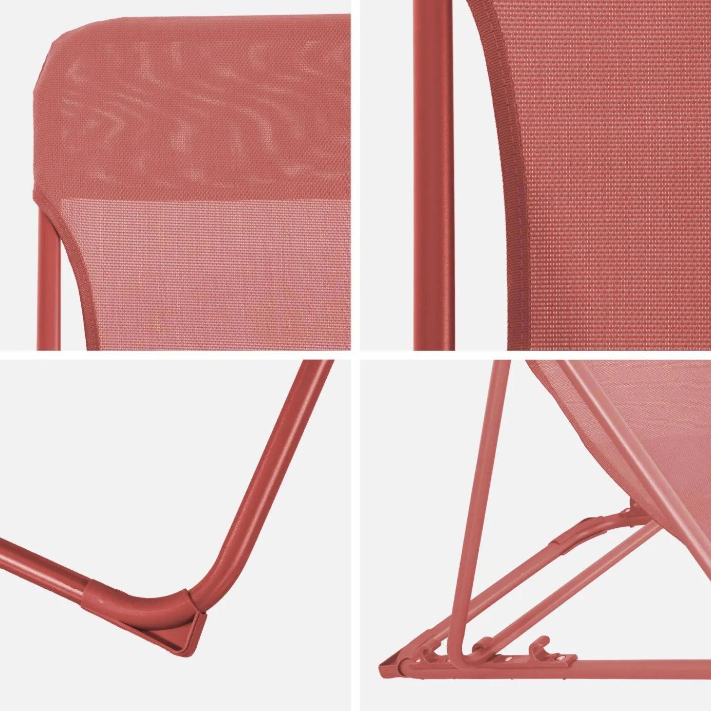 Silla de jardín plegable, set de 4