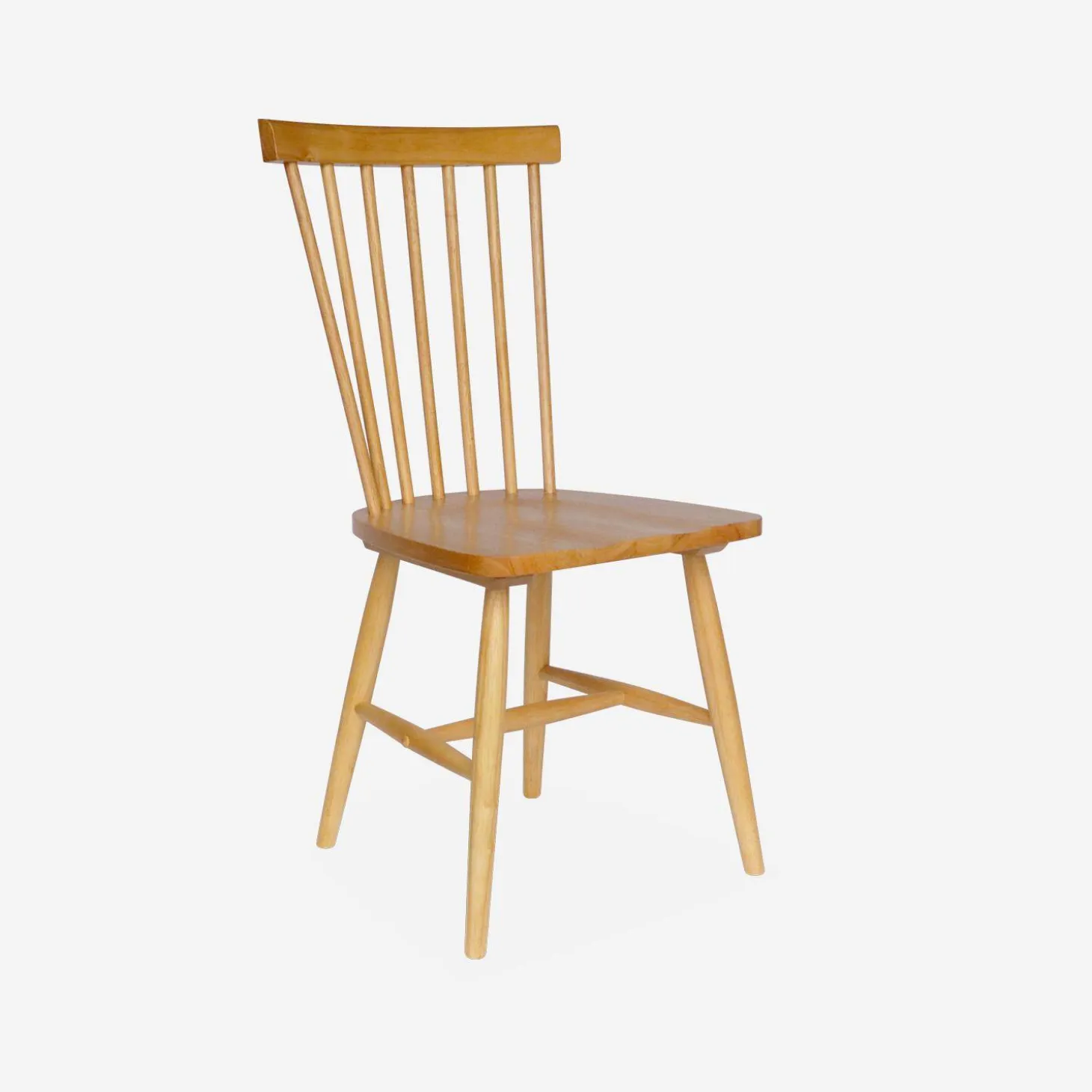 Silla de madera de hevea, set de 4