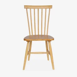 Silla de madera de hevea, set de 2