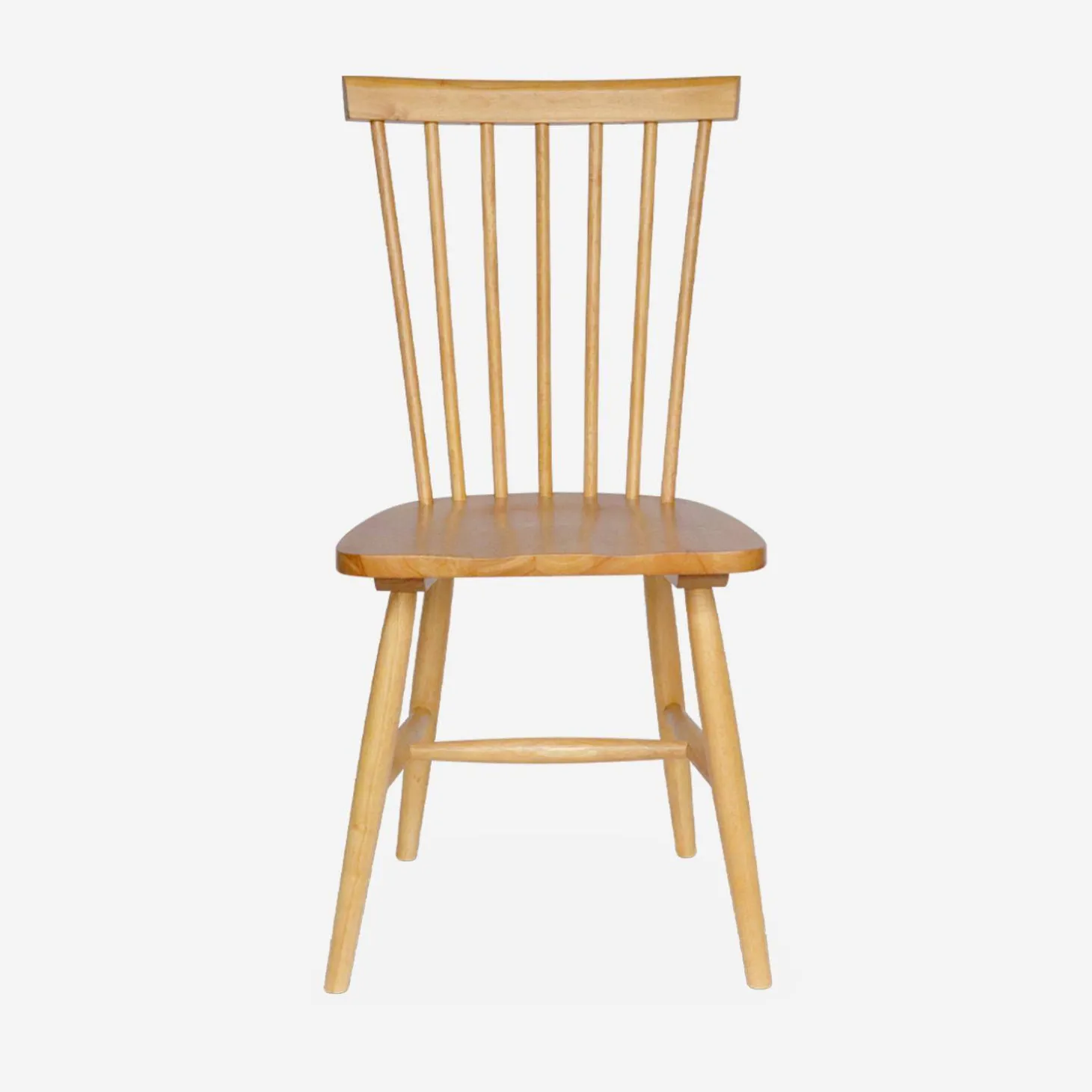 Silla de madera de hevea, set de 2