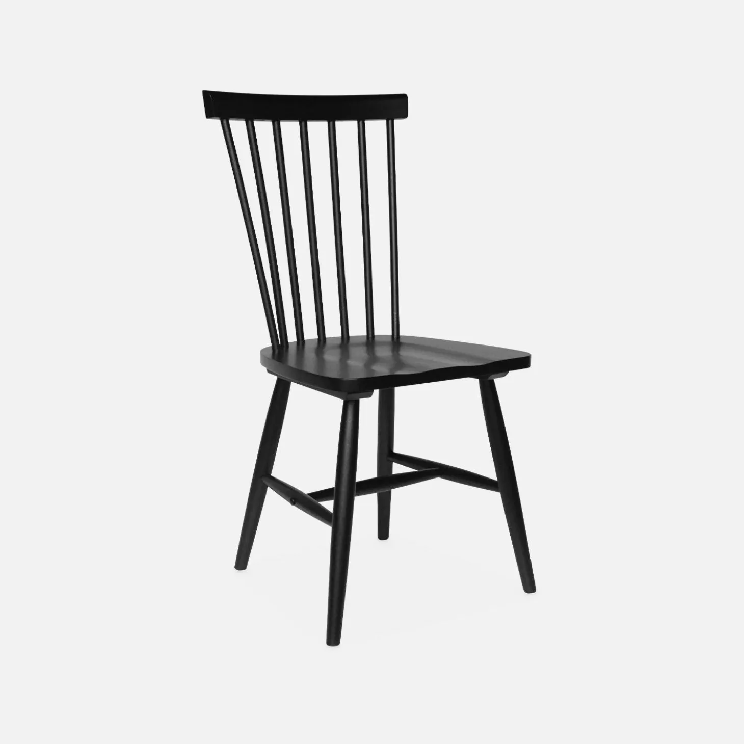 Silla de madera de hevea, set de 2