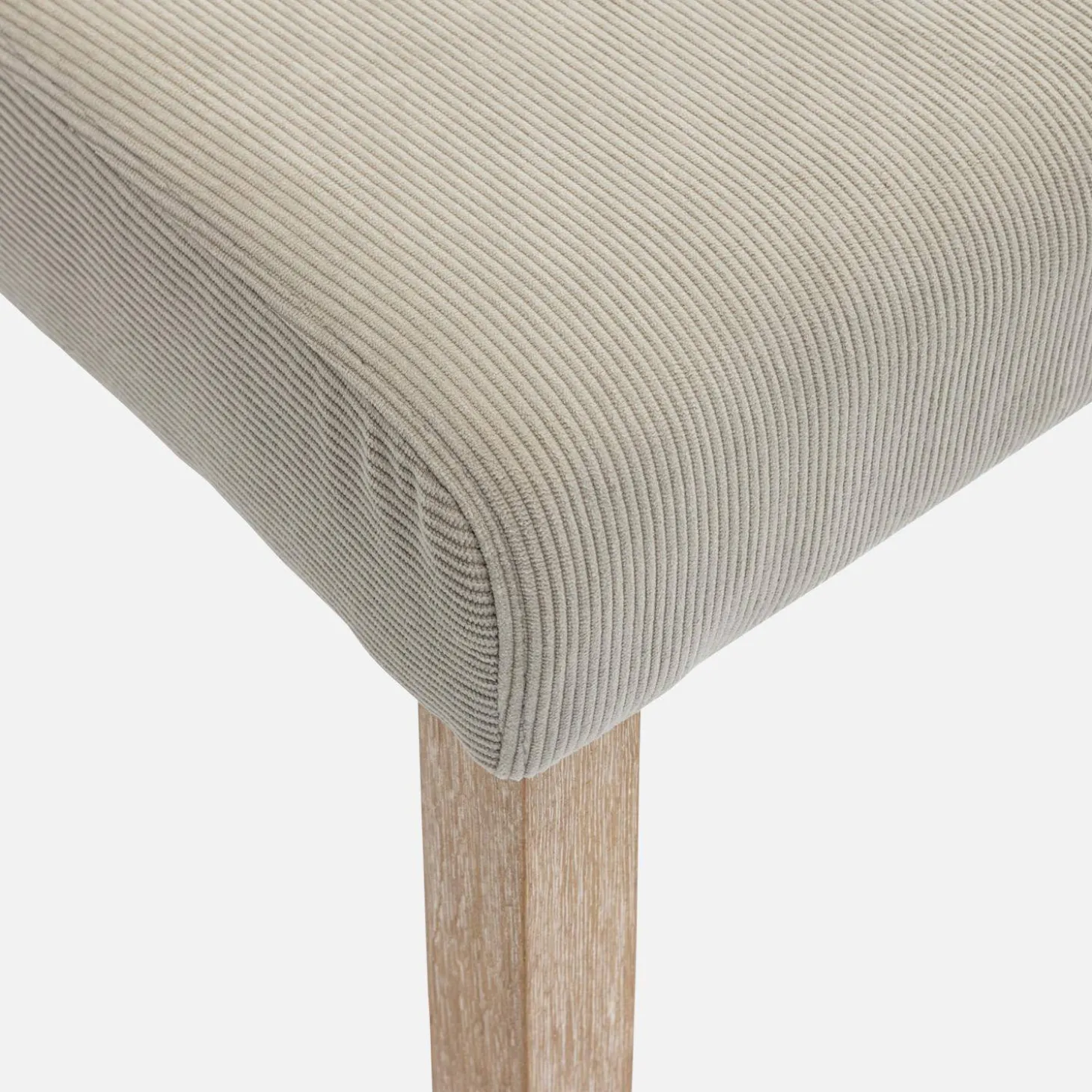Silla de madera y terciopelo de pana fina, set de 4