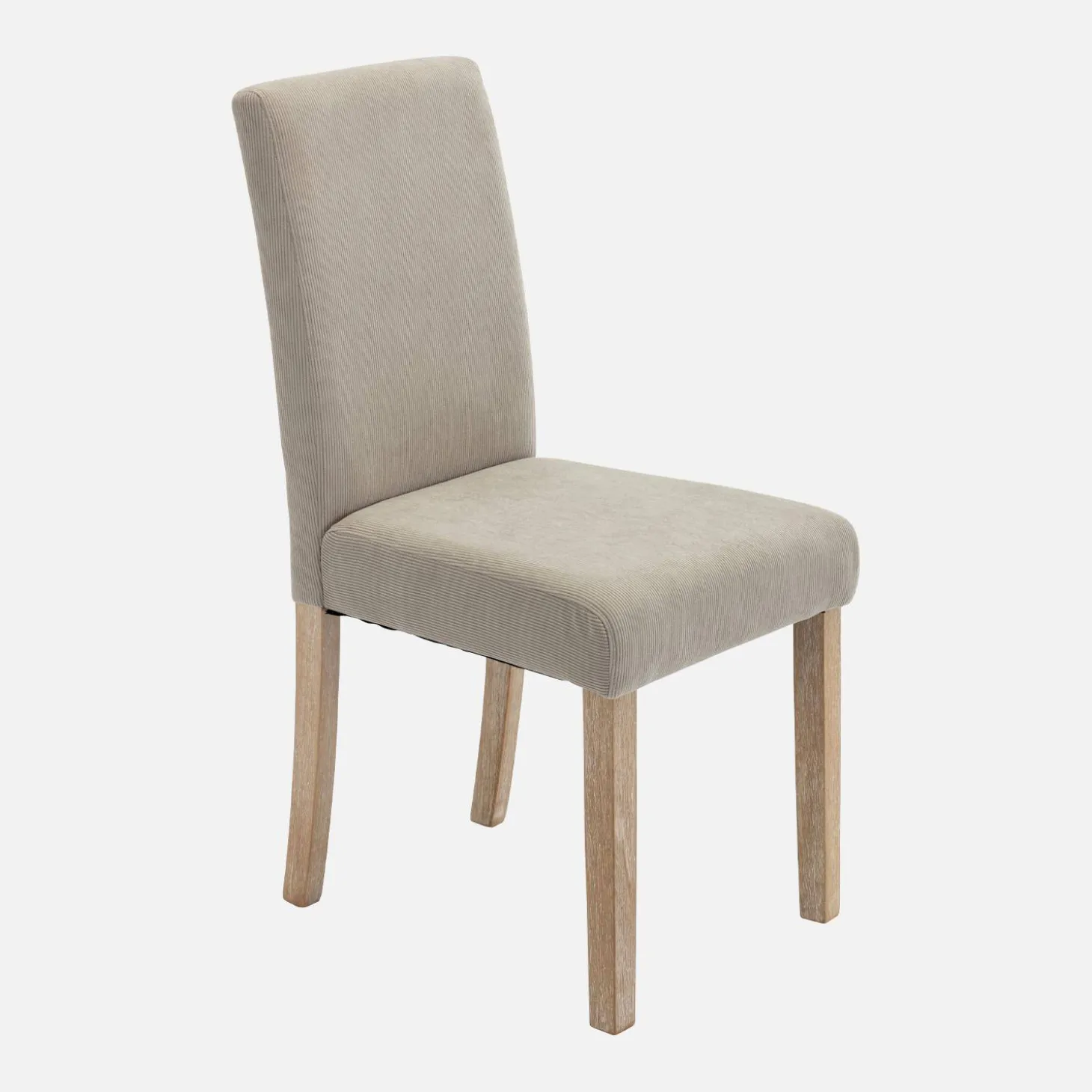 Silla de madera y terciopelo de pana fina, set de 4