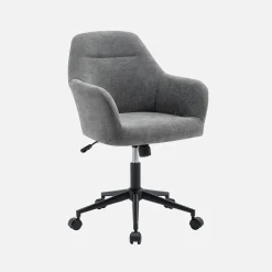 Silla de oficina con ruedas ajustable metal y tela