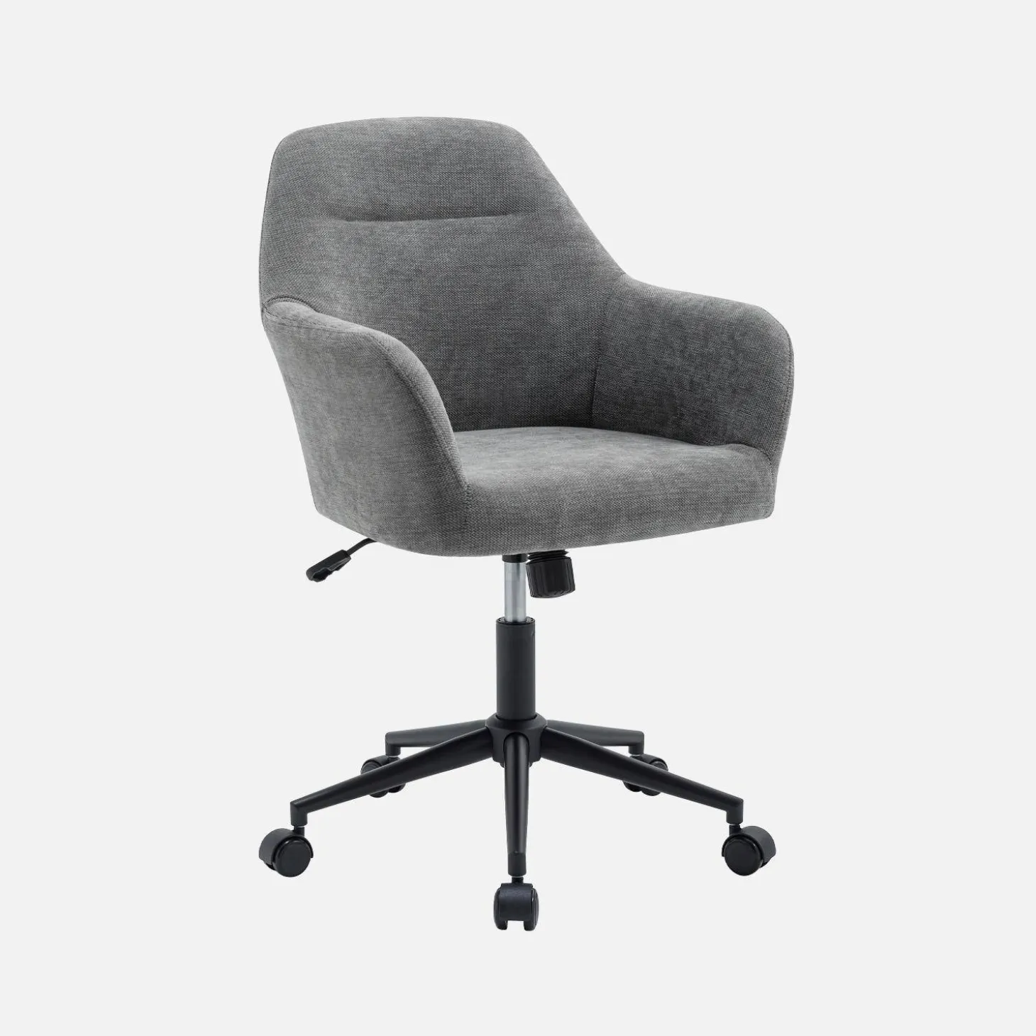 Silla de oficina con ruedas ajustable metal y tela