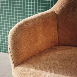 Silla de oficina con ruedas ajustable metal y tela