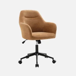 Silla de oficina con ruedas ajustable metal y tela