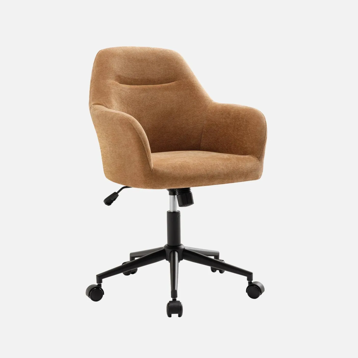 Silla de oficina con ruedas ajustable metal y tela