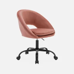 Silla de oficina de terciopelo con ruedas
