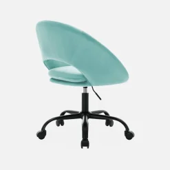 Silla de oficina de terciopelo con ruedas