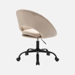 Silla de oficina de terciopelo con ruedas