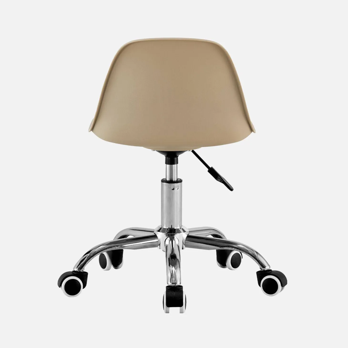 Silla de oficina infantil con ruedas ajustable, base cromada
