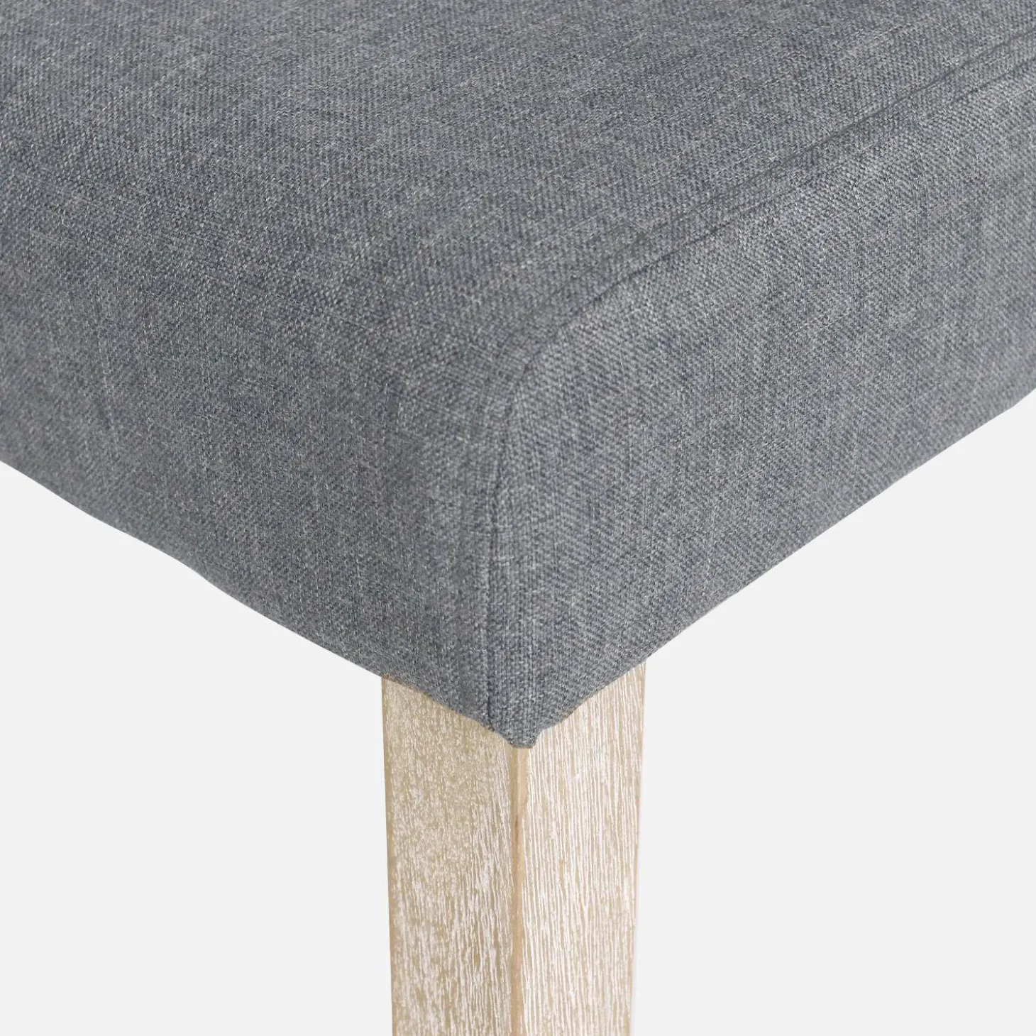 Silla de tela con patas de madera, set de 4