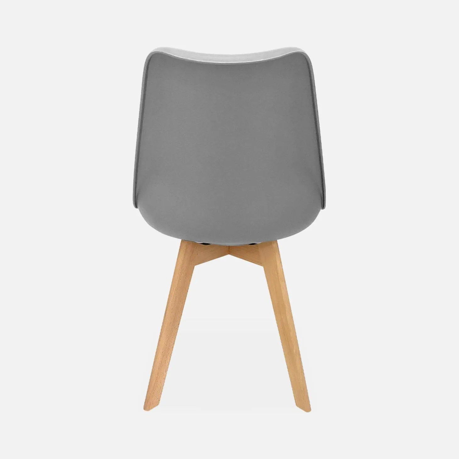 Silla escandinava con patas de madera de haya, set de 4