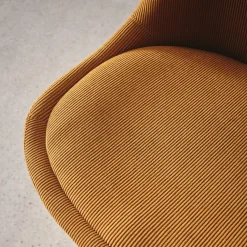Silla escandinava de madera de haya y pana fina, set de 4