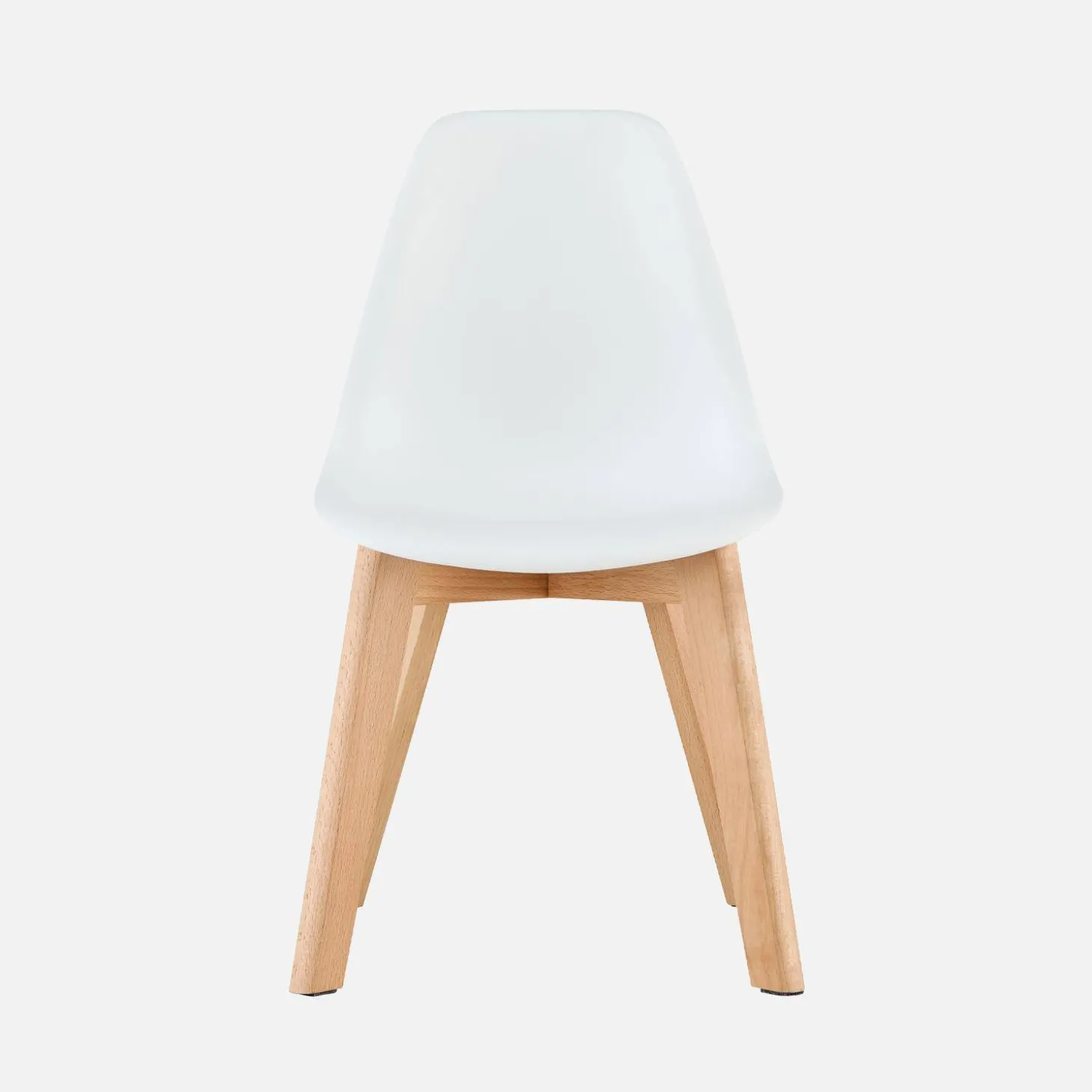 Silla escandinava infantil de madera de haya, set de 2