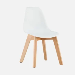 Silla escandinava infantil de madera de haya, set de 2
