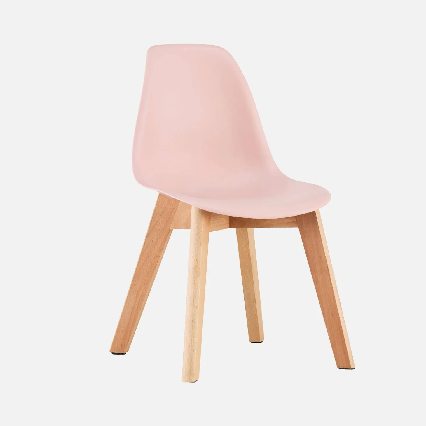 Silla escandinava infantil de madera de haya, set de 2