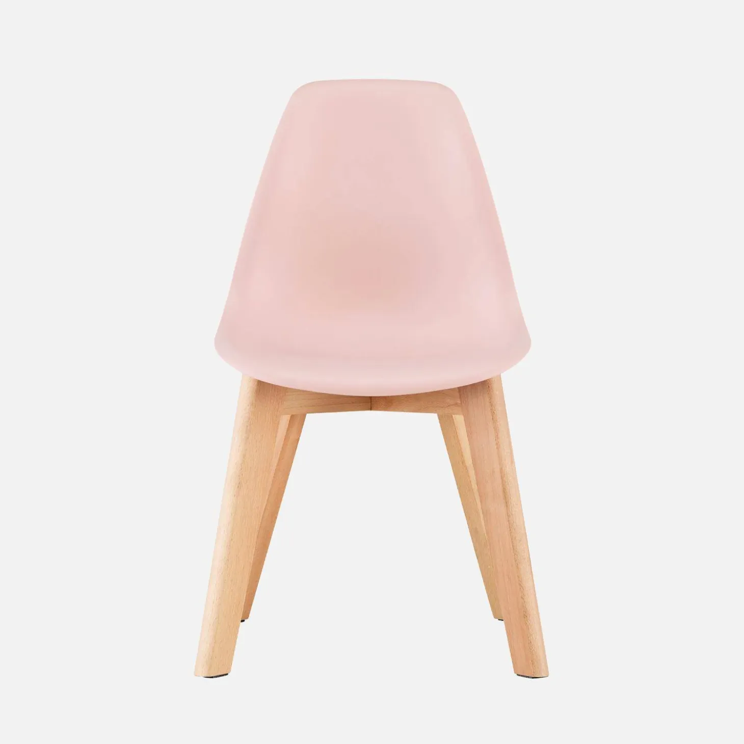 Silla escandinava infantil de madera de haya, set de 2