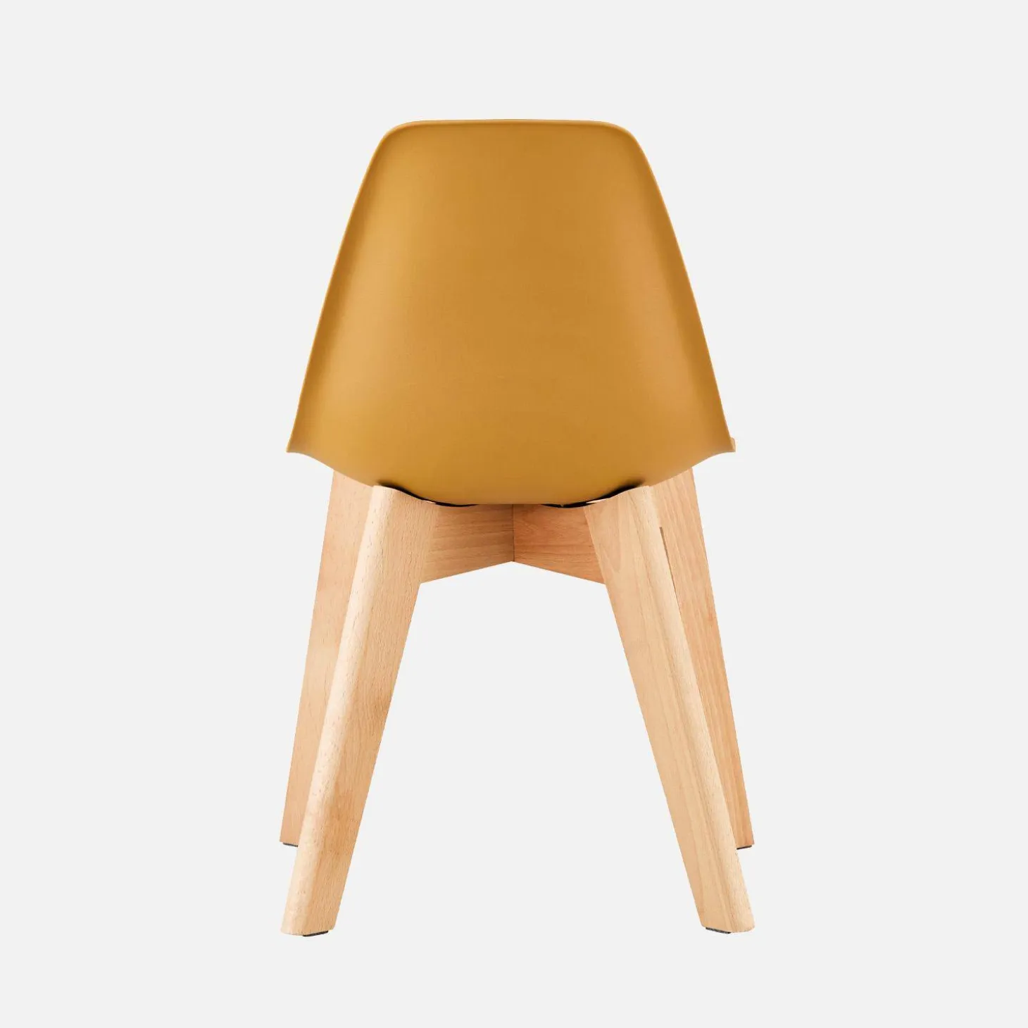Silla escandinava infantil de madera de haya, set de 2