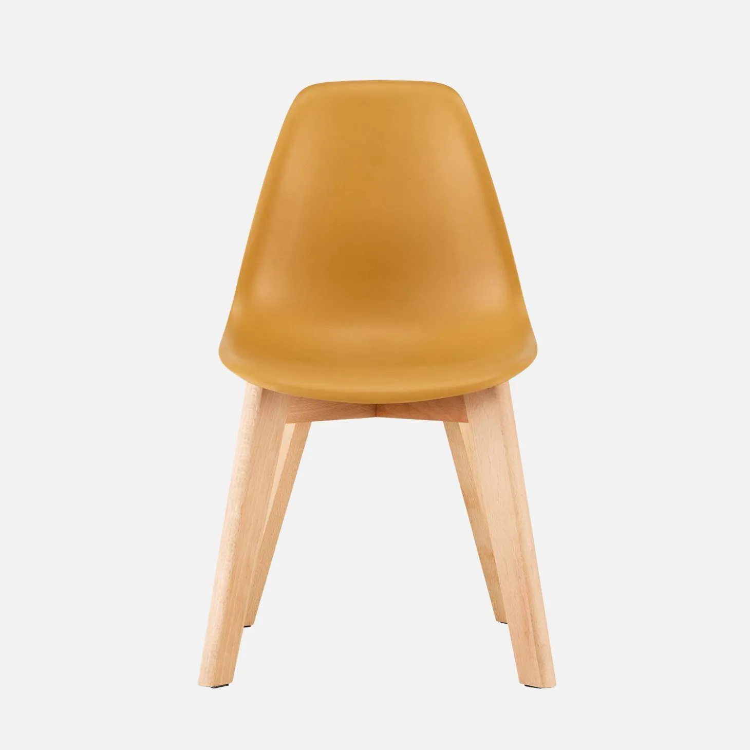 Silla escandinava infantil de madera de haya, set de 2