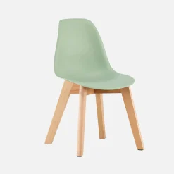 Silla escandinava infantil de madera de haya, set de 2