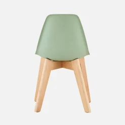 Silla escandinava infantil de madera de haya, set de 2