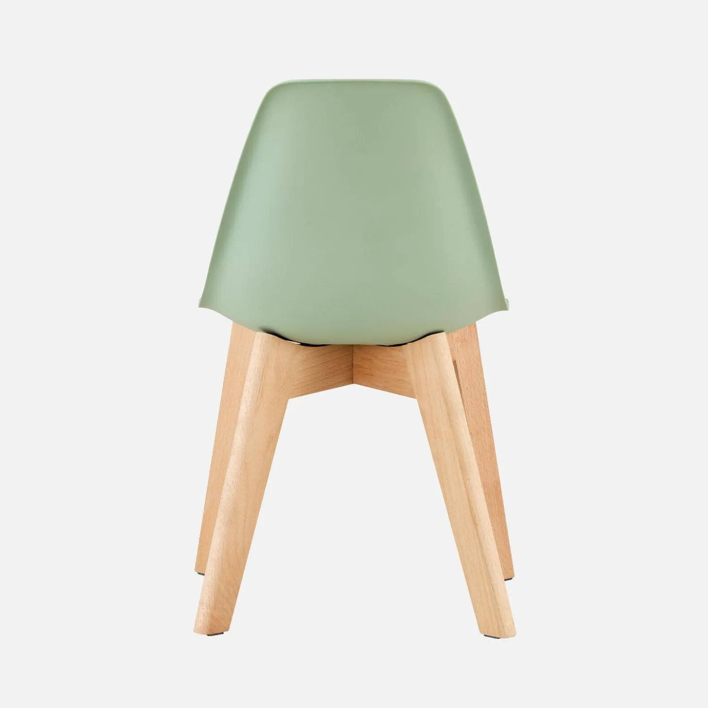Silla escandinava infantil de madera de haya, set de 2