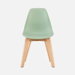 Silla escandinava infantil de madera de haya, set de 2
