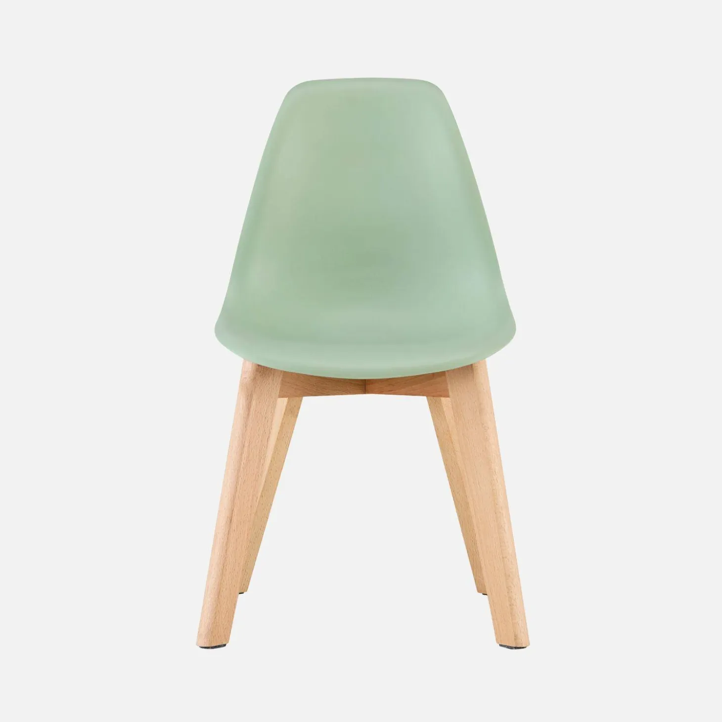 Silla escandinava infantil de madera de haya, set de 2