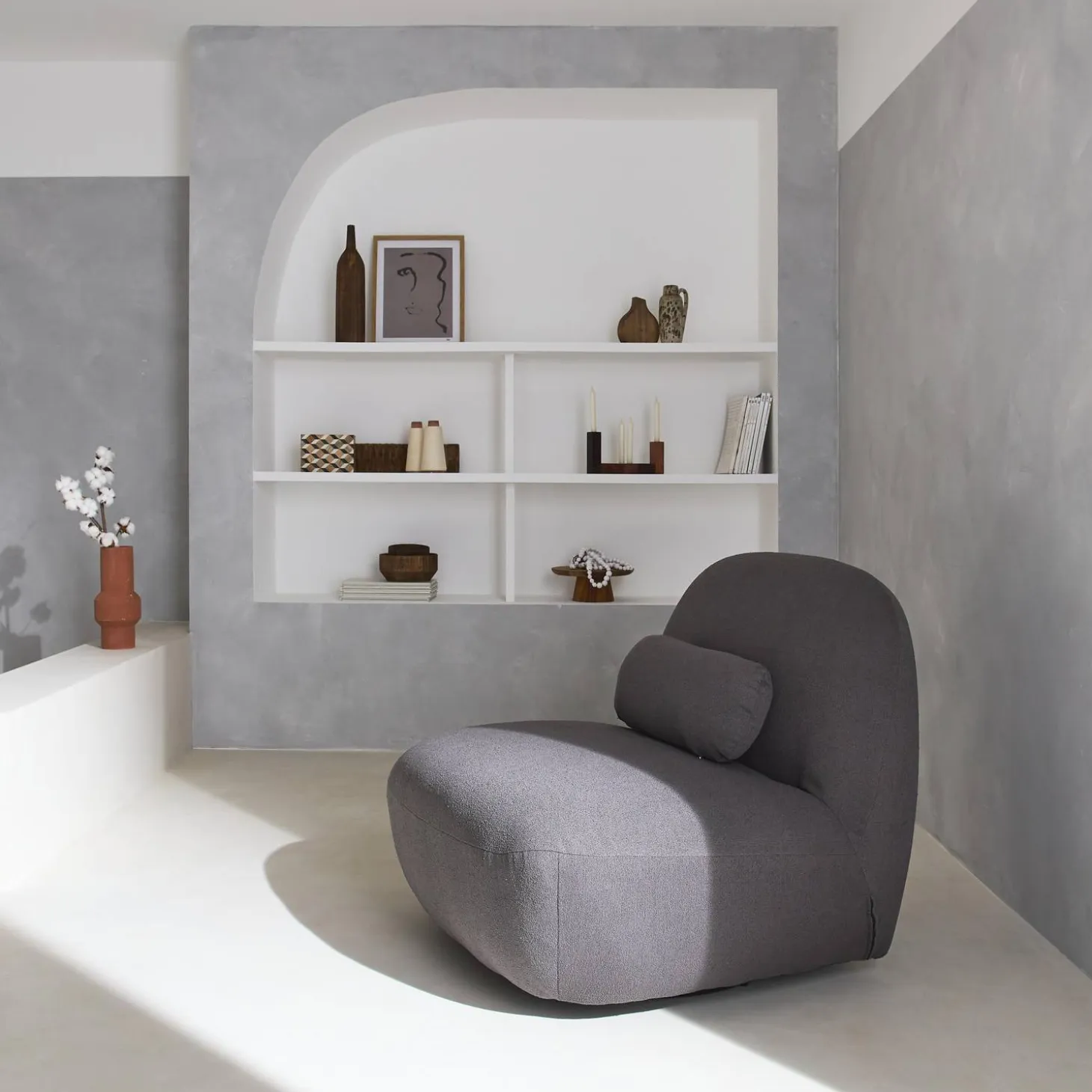 Silla giratoria 360° borreguito texturizada