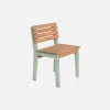 Silla infantil de madera interior/exterior, set de 2