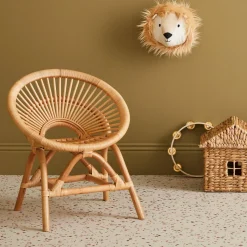 Silla infantil de ratán