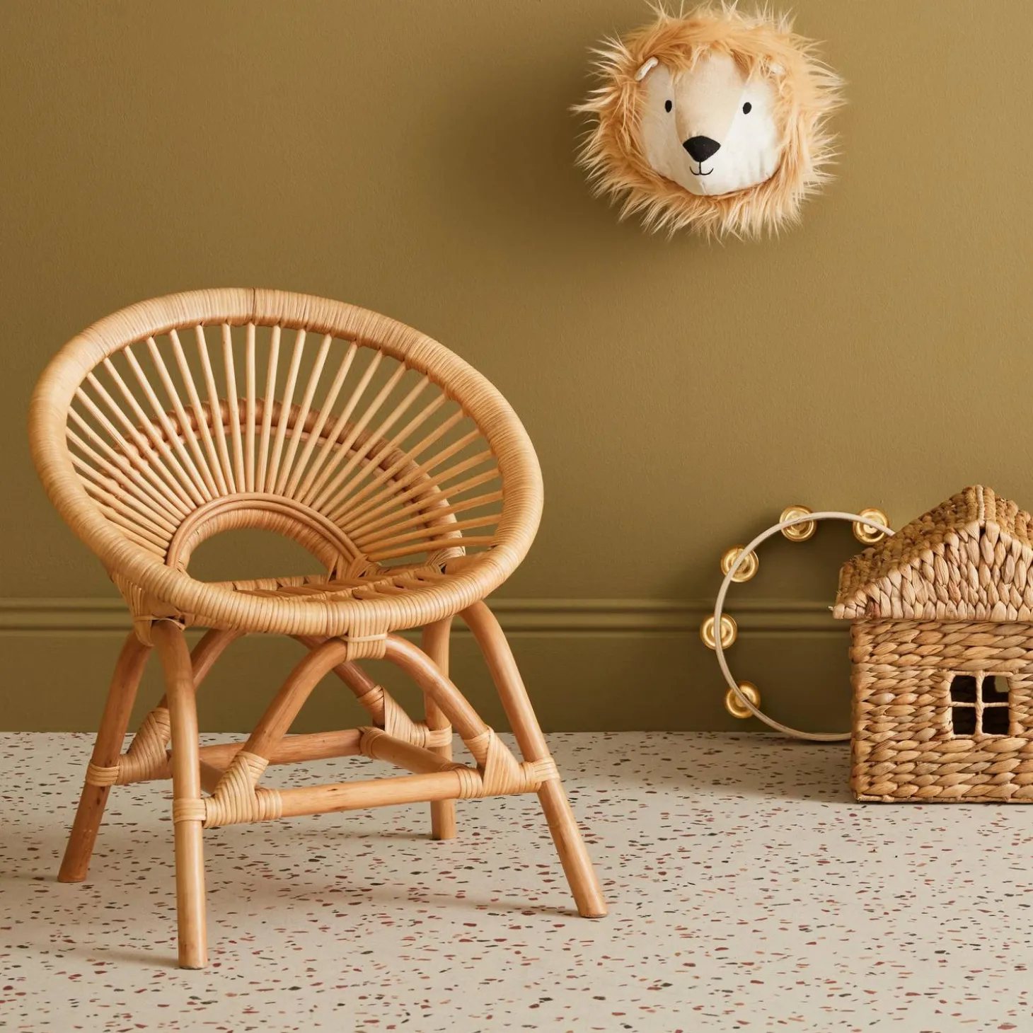 Silla infantil de ratán