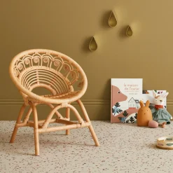 Silla infantil de ratán