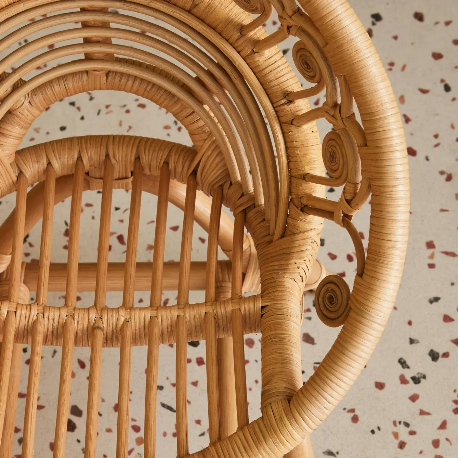 Silla infantil de ratán