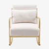 Silla mecedora estilo escandinavo con borreguito