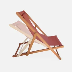 Silla plegable de madera de eucalipto, set de 2