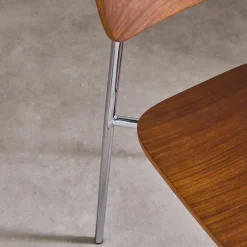 Silla vintage de metal y contrachapado, set de 2