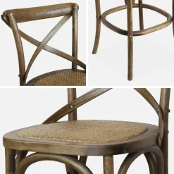 Sillas de bar bistró vintage madera