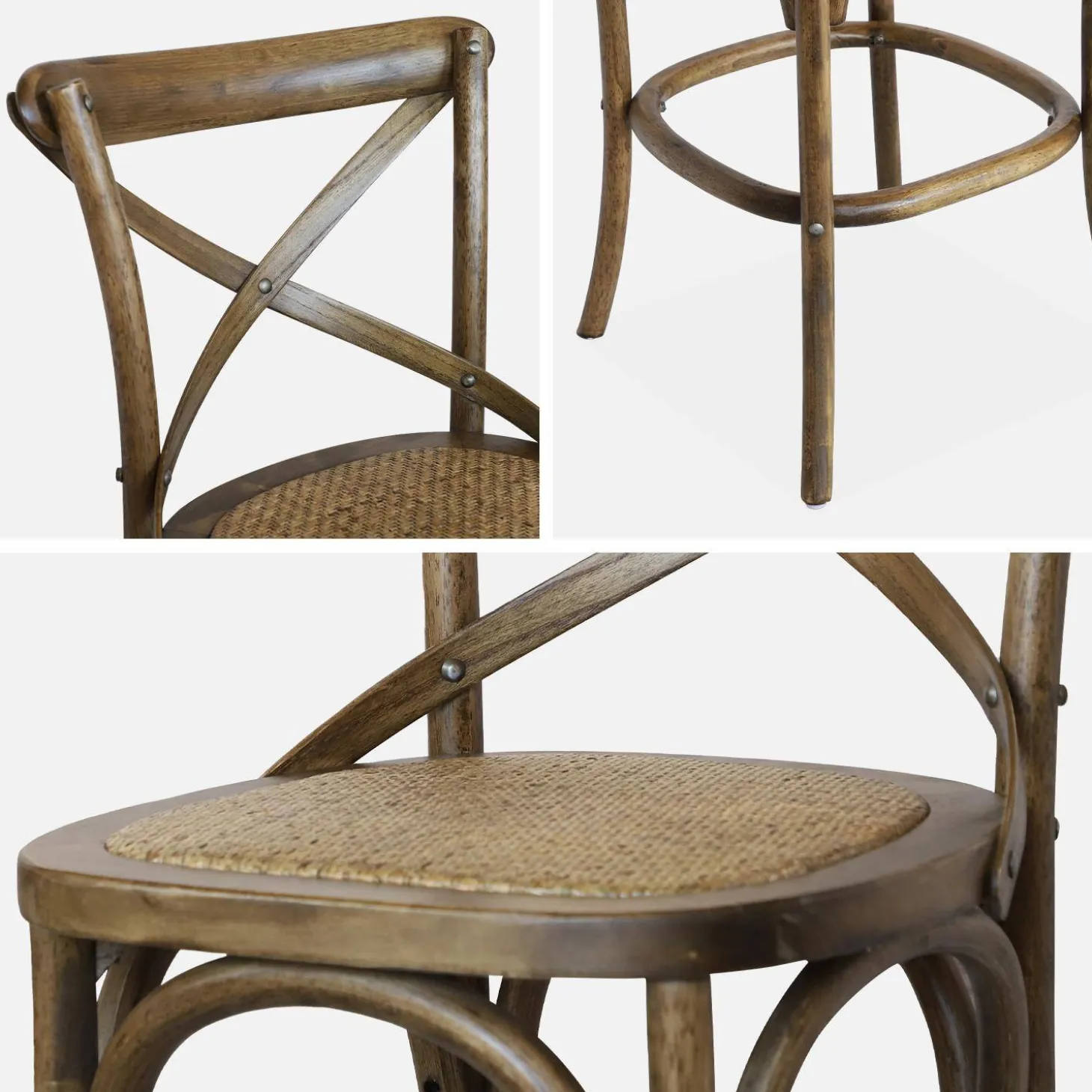 Sillas de bar bistró vintage madera