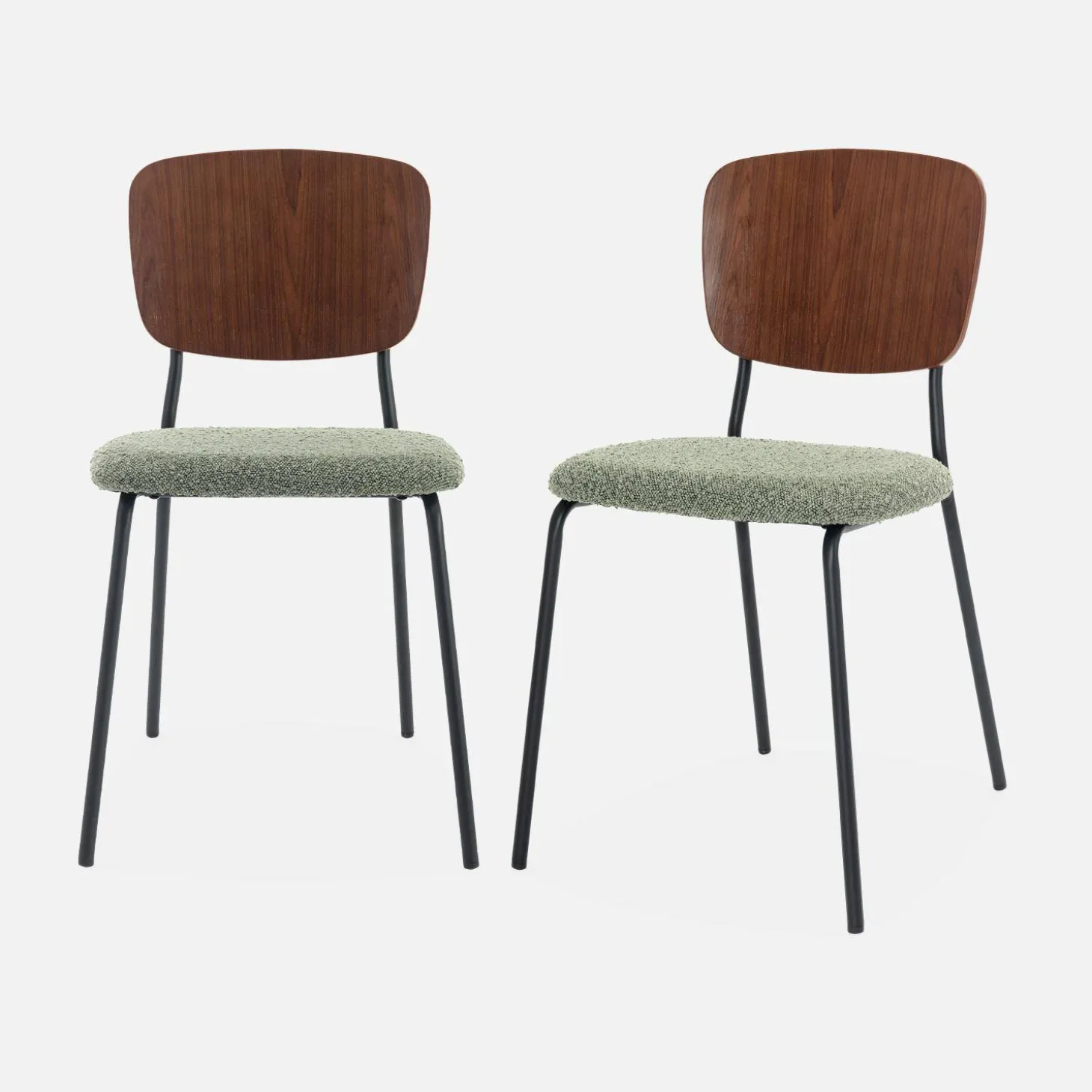Sillas loop texturizada, set de 2